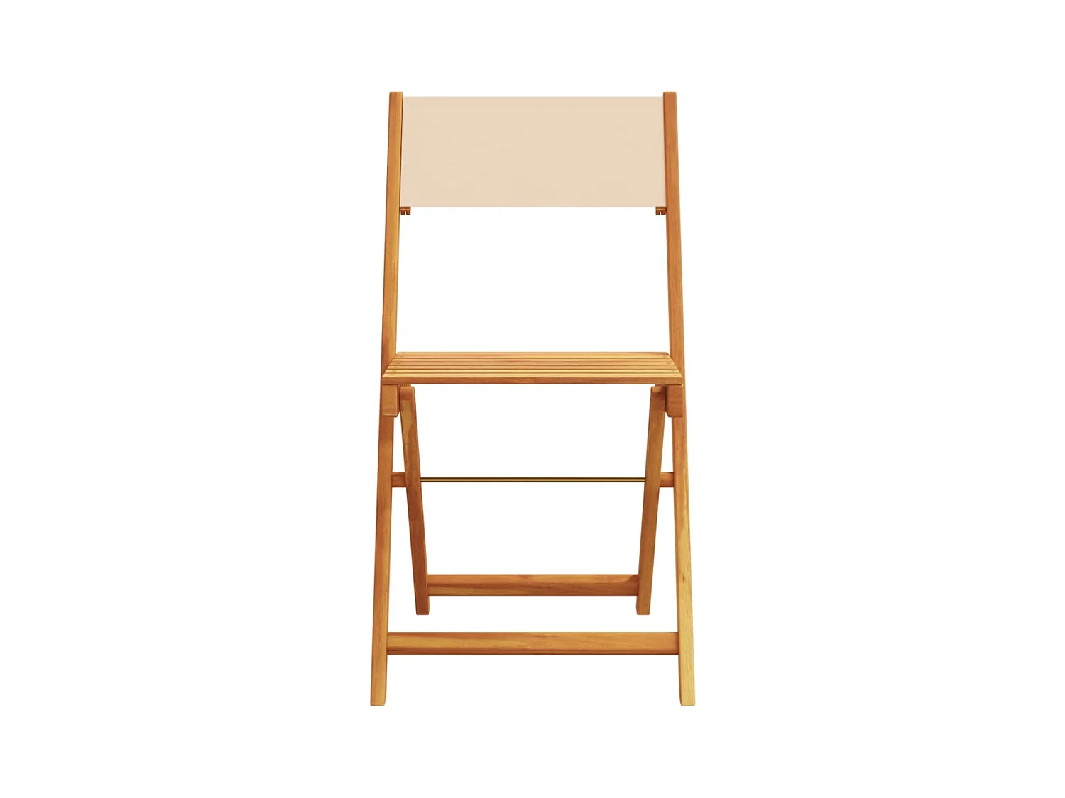 Chaises de jardin pliantes lot de 4 beige tissu et bois massif