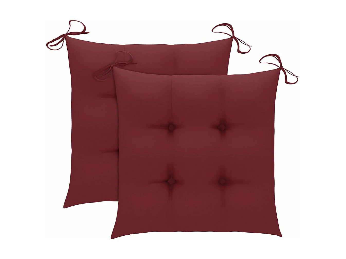 Chaises de jardin avec coussins 2 pièces Acacia solide et acier