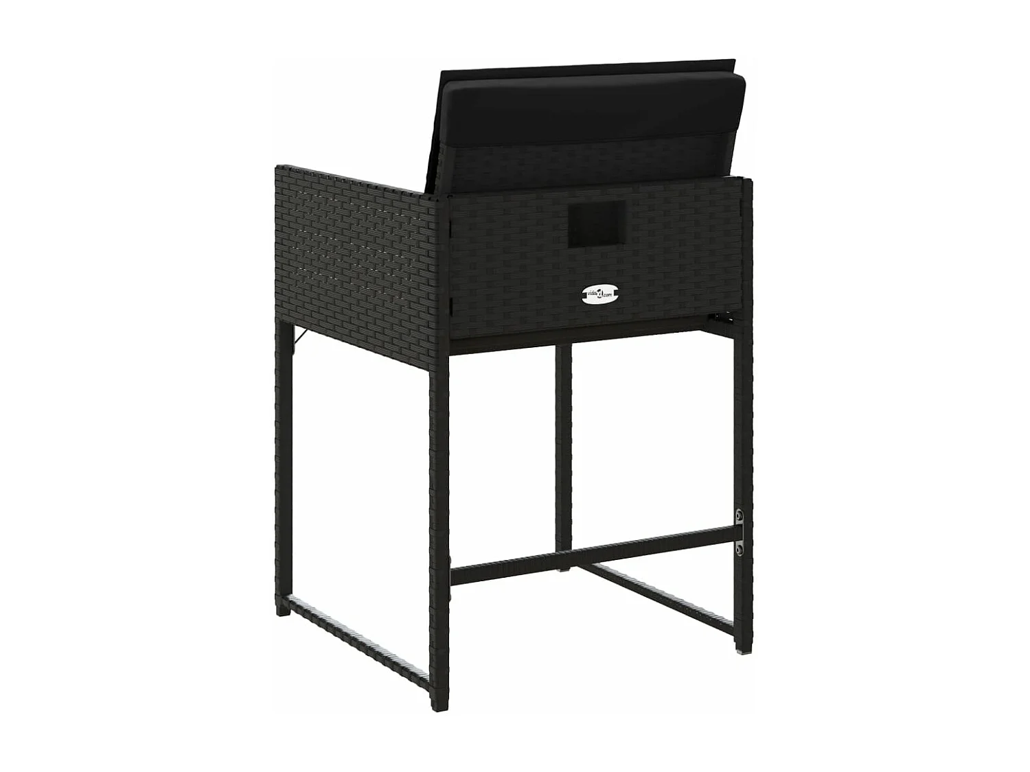 Sillas de jardín con cojines 4 unidades ratán sintético negro