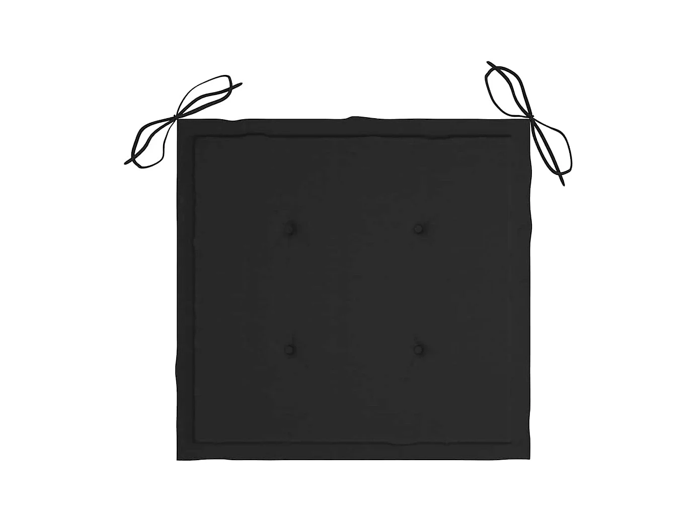 Chaises de jardin avec coussins noir 8 pièces Bois de teck massif