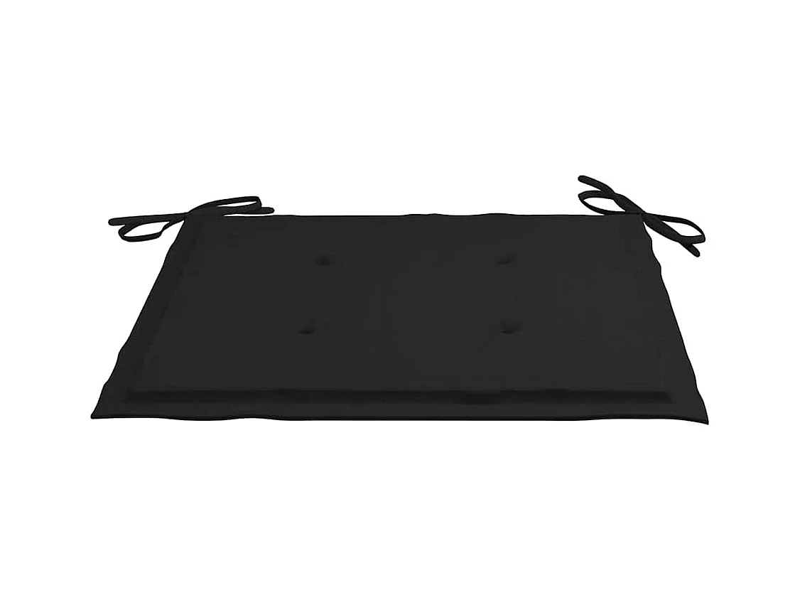 Chaises de jardin avec coussins noir 8 pièces Bois de teck massif