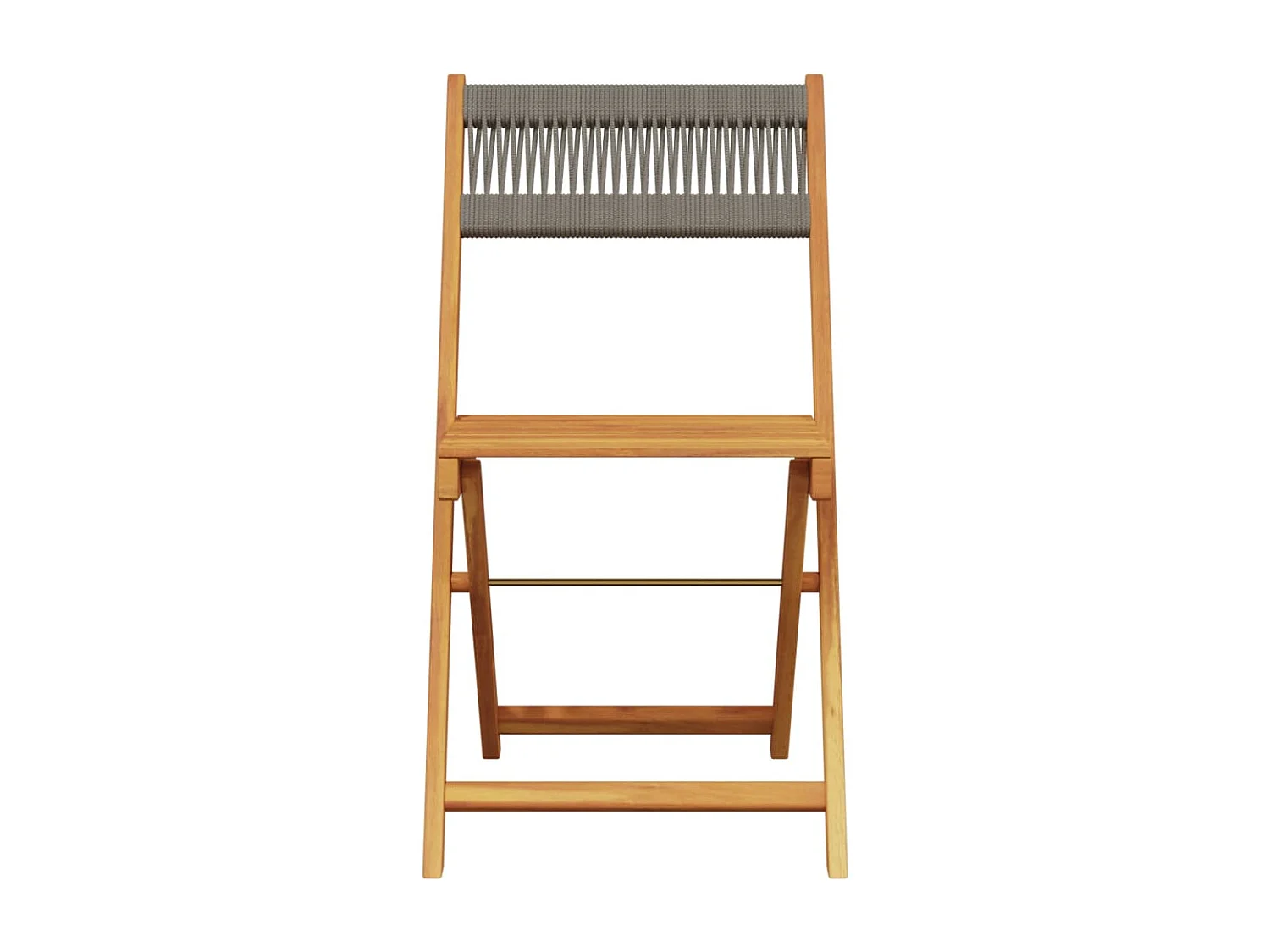 Chaises pliables de jardin 4 pièces gris bois d'acacia massif