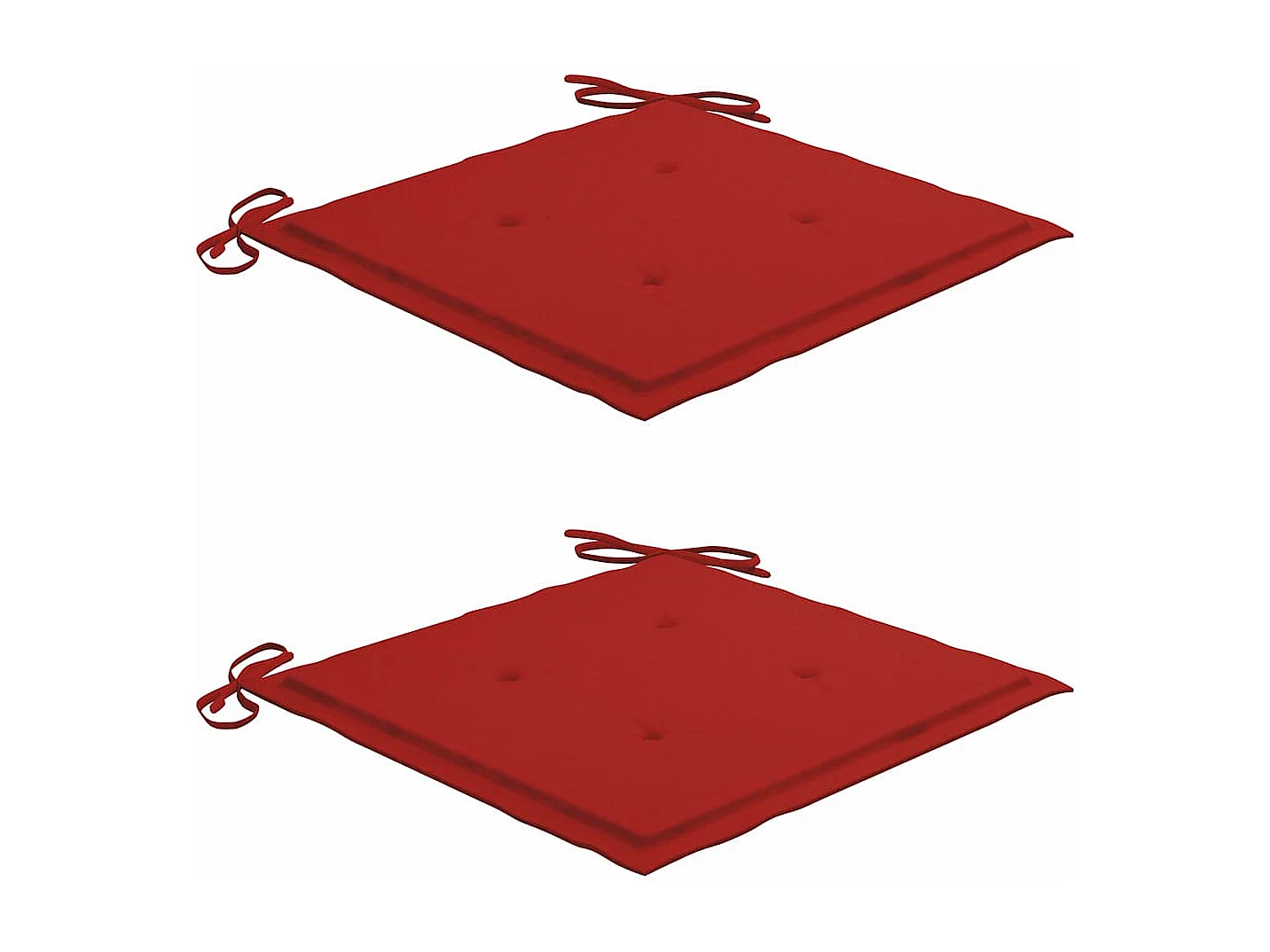 Chaises de jardin avec coussins 2 pièces Acacia solide et acier