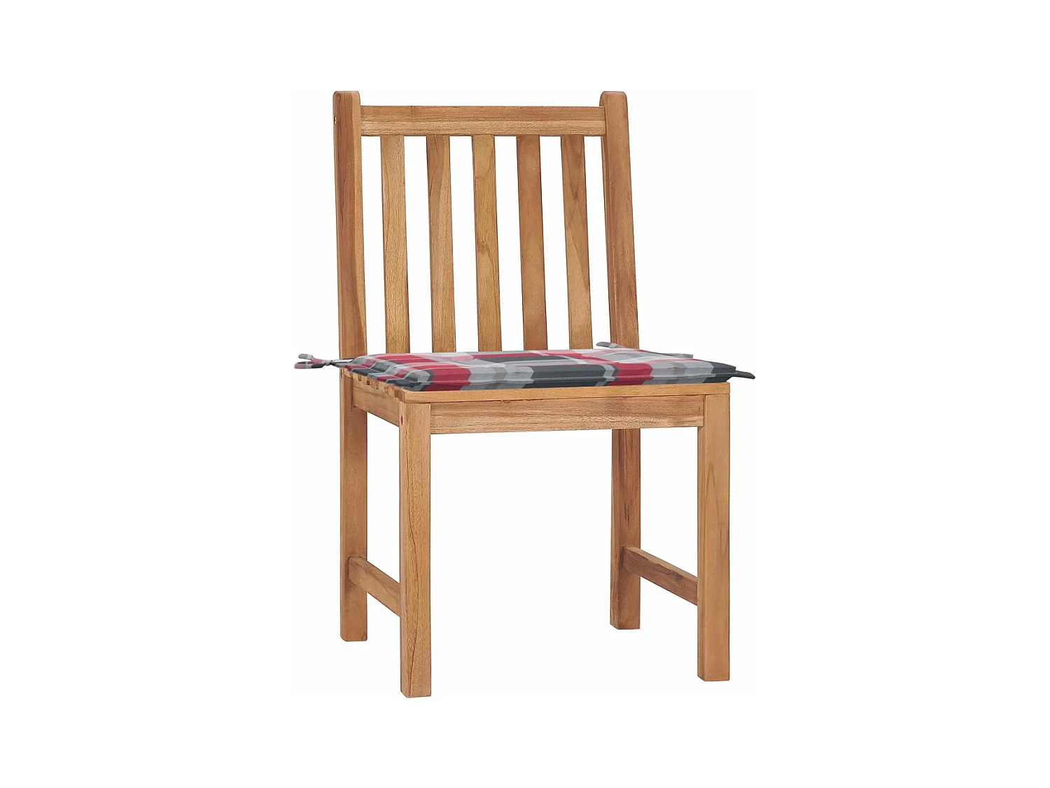 Tuinstoelen 2 stukkenmet kussens massief teakhout