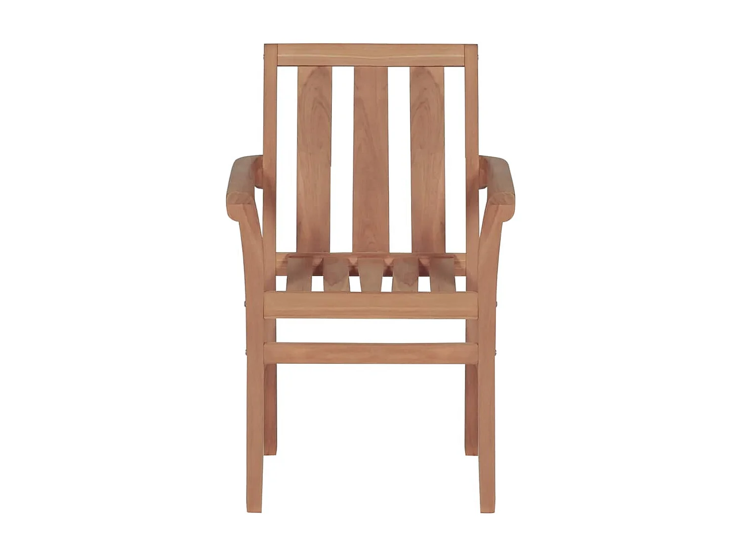 Chaises de jardin empilables avec coussins 6 pièces Teck solide