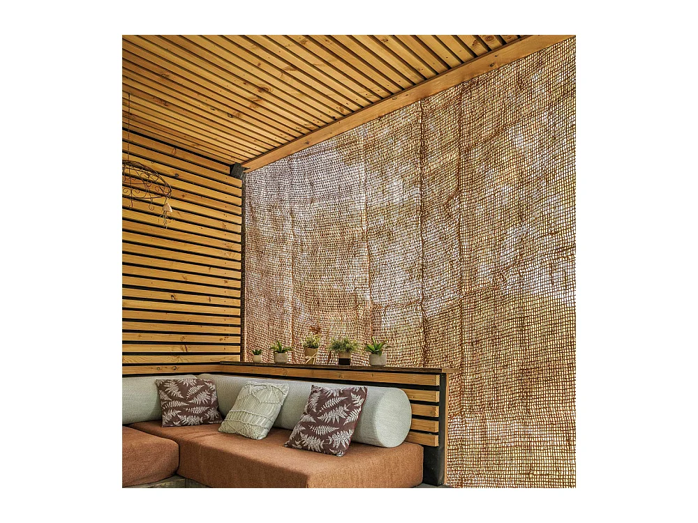 Voile d'ombrage rectangulaire en fibre de coco 3 x 2 m