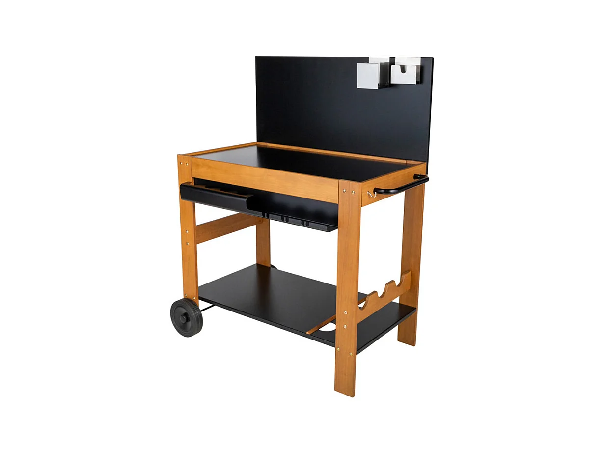 Chariot pour plancha en bois Halong - Somagic