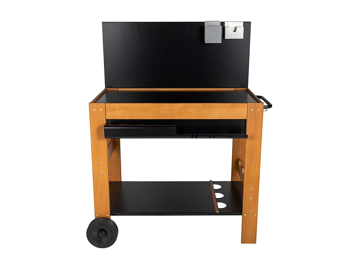 Chariot pour plancha en bois Halong - Somagic