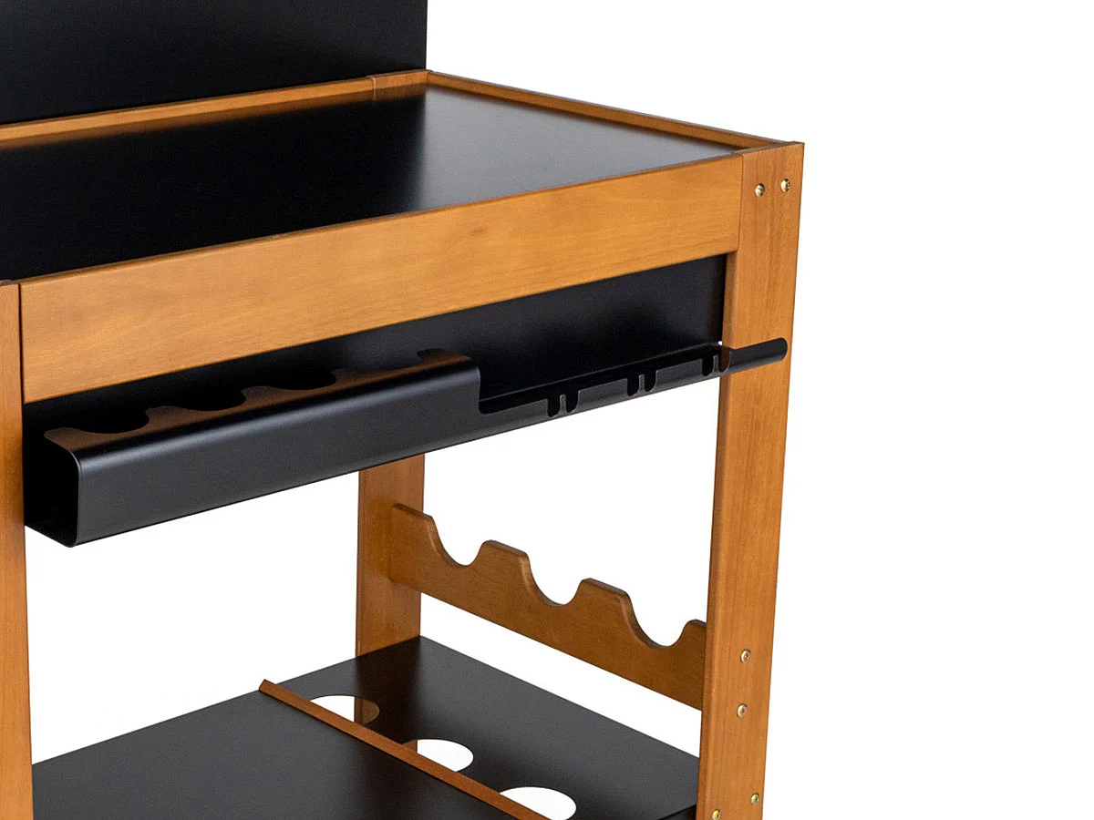 Chariot pour plancha en bois Halong - Somagic