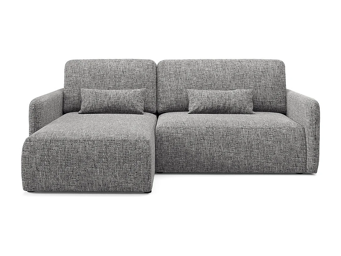 Canapé d'angle réversible et convertible 3 places avec coffre Lazare Gris