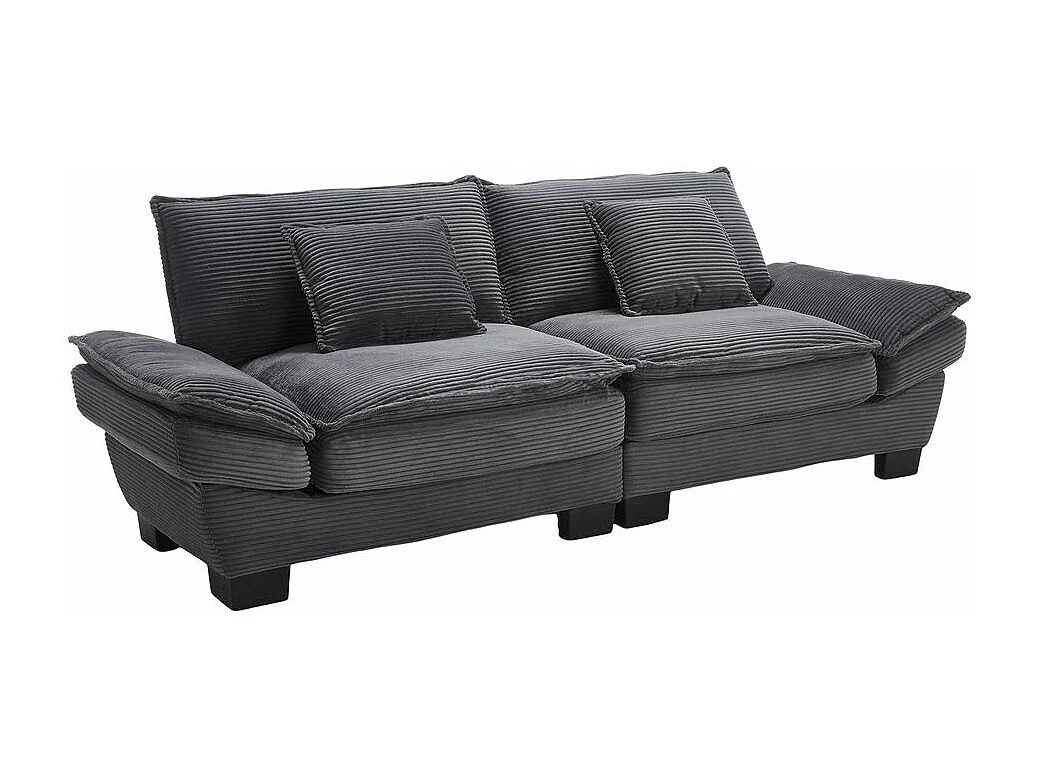 Canapé droit double moderne avec un matelas un coussin suffisant confortable mais spacieux gris foncé