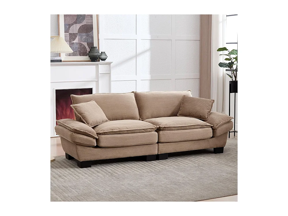 Canapé droit double moderne avec un matelas un coussin suffisant confortable mais spacieux kaki