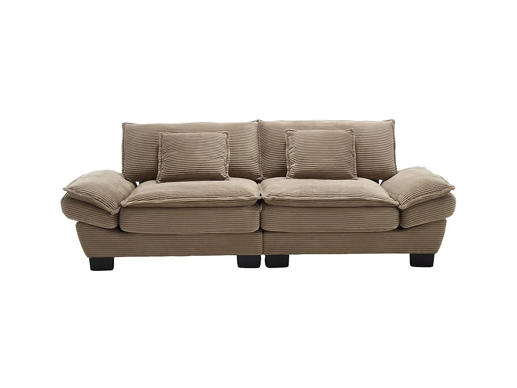 Canapé droit double moderne avec un matelas un coussin suffisant confortable mais spacieux kaki