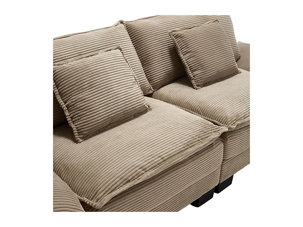 Canapé droit double moderne avec un matelas un coussin suffisant confortable mais spacieux kaki