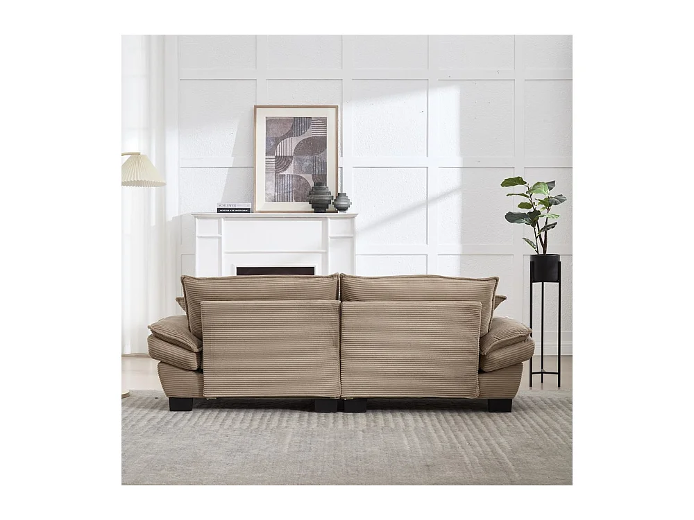 Canapé droit double moderne avec un matelas un coussin suffisant confortable mais spacieux kaki