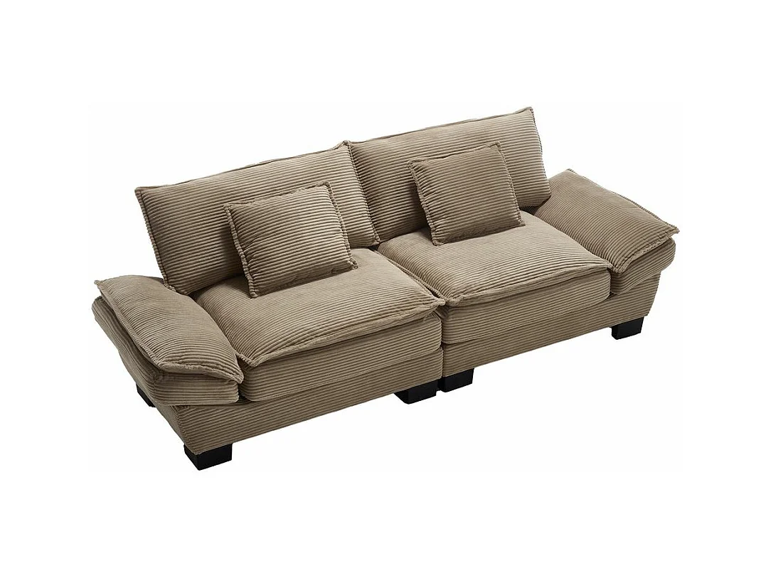 Canapé droit double moderne avec un matelas un coussin suffisant confortable mais spacieux kaki