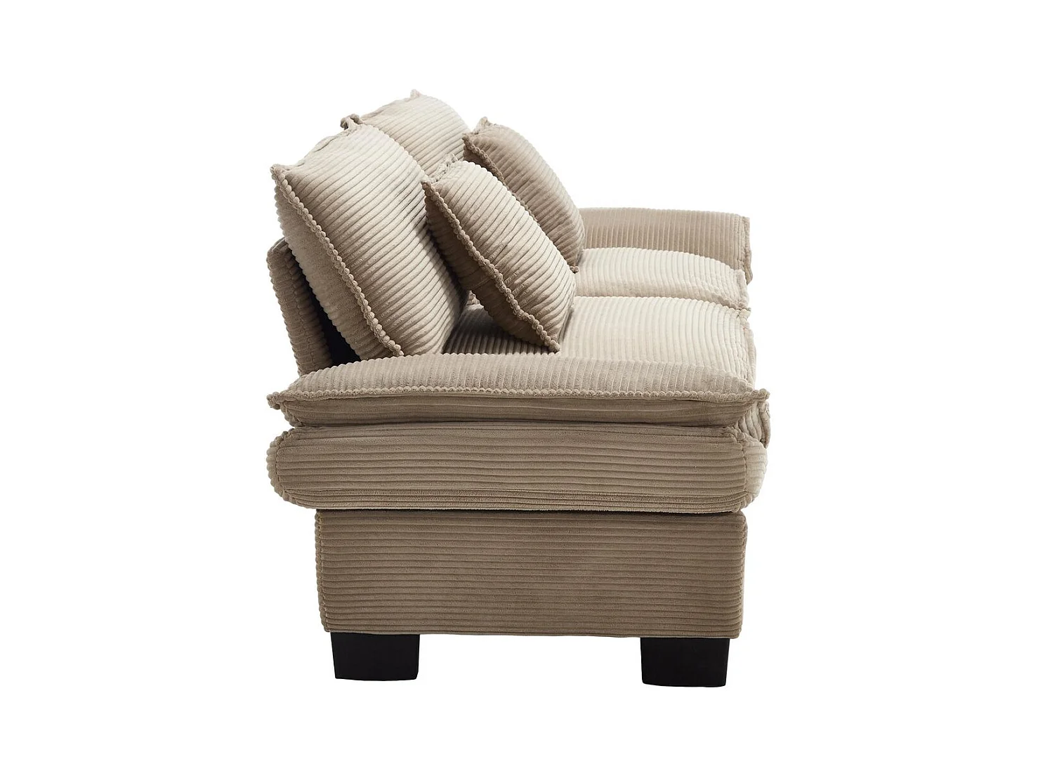 Canapé droit double moderne avec un matelas un coussin suffisant confortable mais spacieux kaki