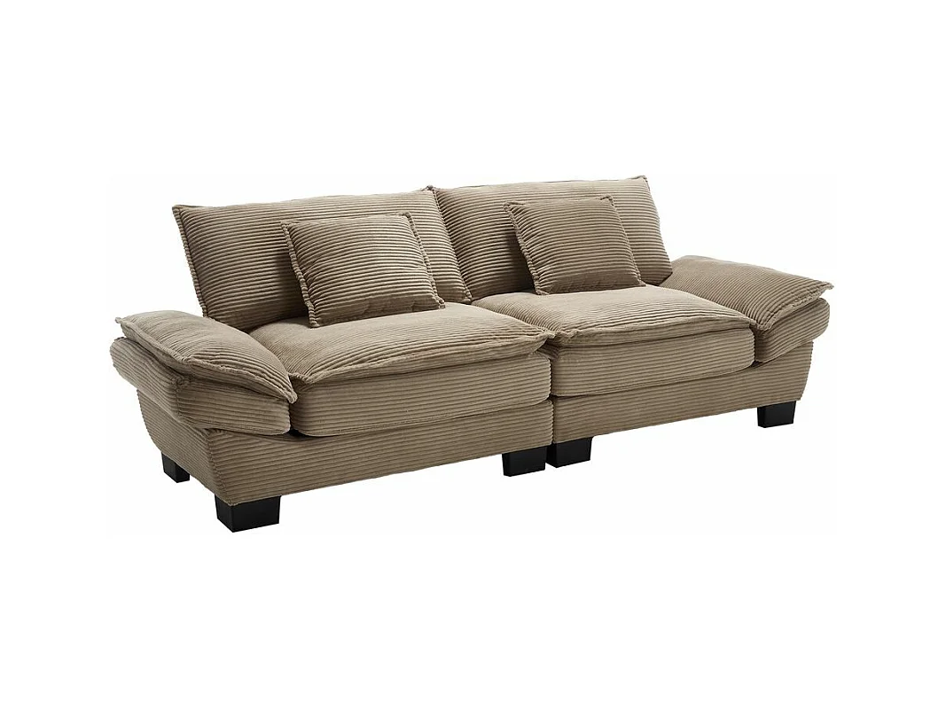 Canapé droit double moderne avec un matelas un coussin suffisant confortable mais spacieux kaki
