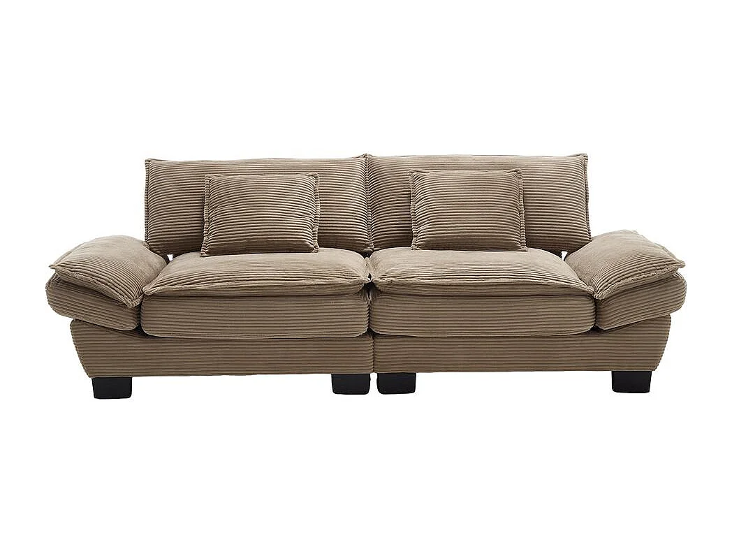 Canapé droit double moderne avec un matelas un coussin suffisant confortable mais spacieux kaki