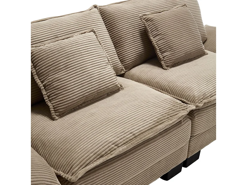 Canapé droit double moderne avec un matelas un coussin suffisant confortable mais spacieux kaki