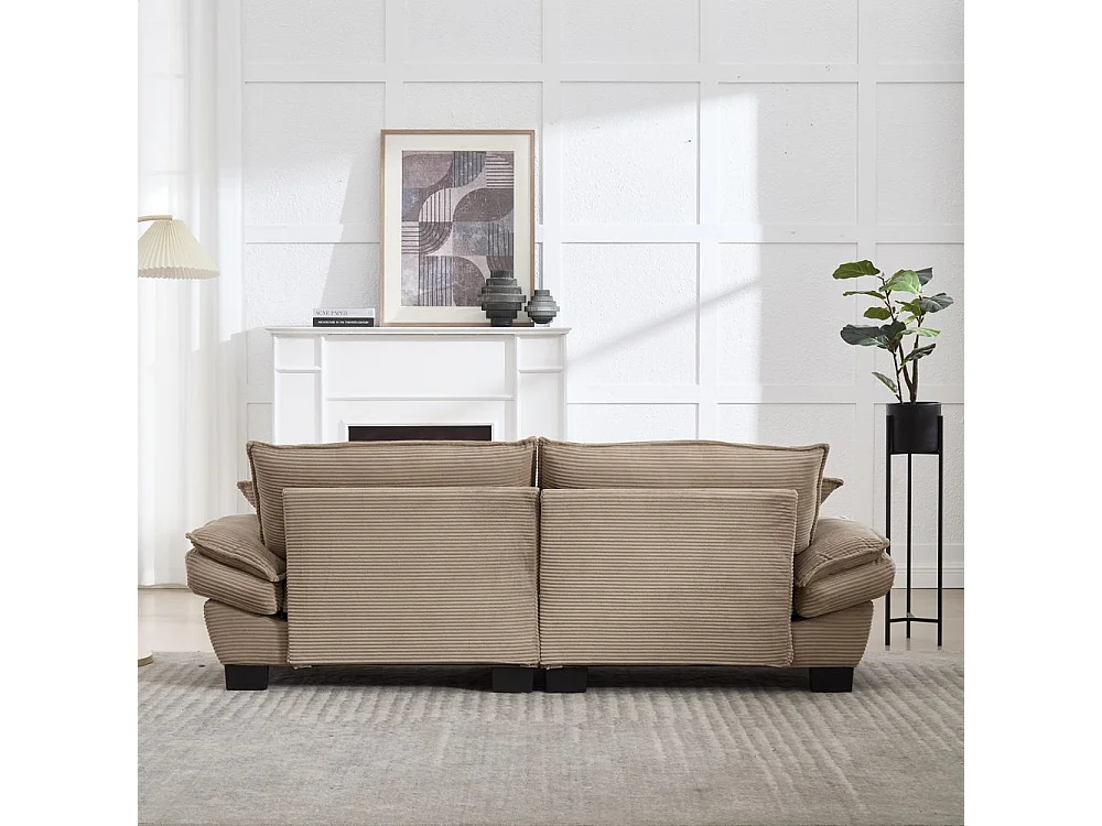 Canapé droit double moderne avec un matelas un coussin suffisant confortable mais spacieux kaki