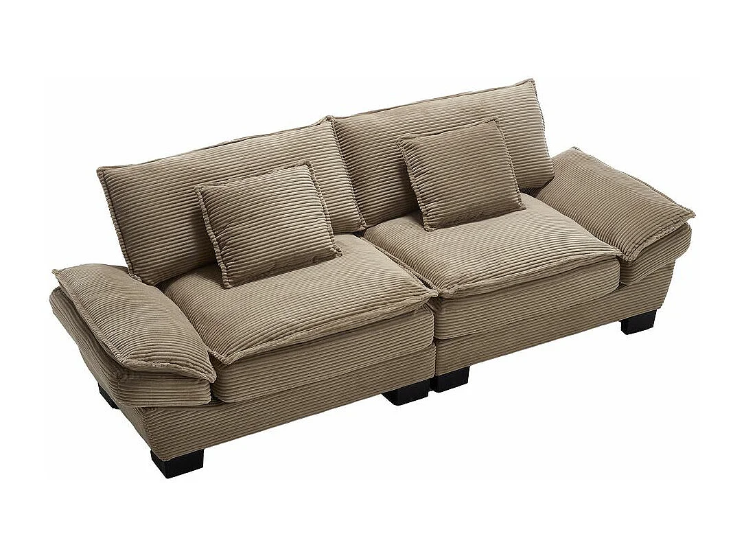 Canapé droit double moderne avec un matelas un coussin suffisant confortable mais spacieux kaki