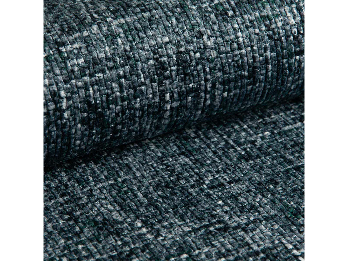 Canapé convertible 3 places avec coffre en tissu bleu LAZARE