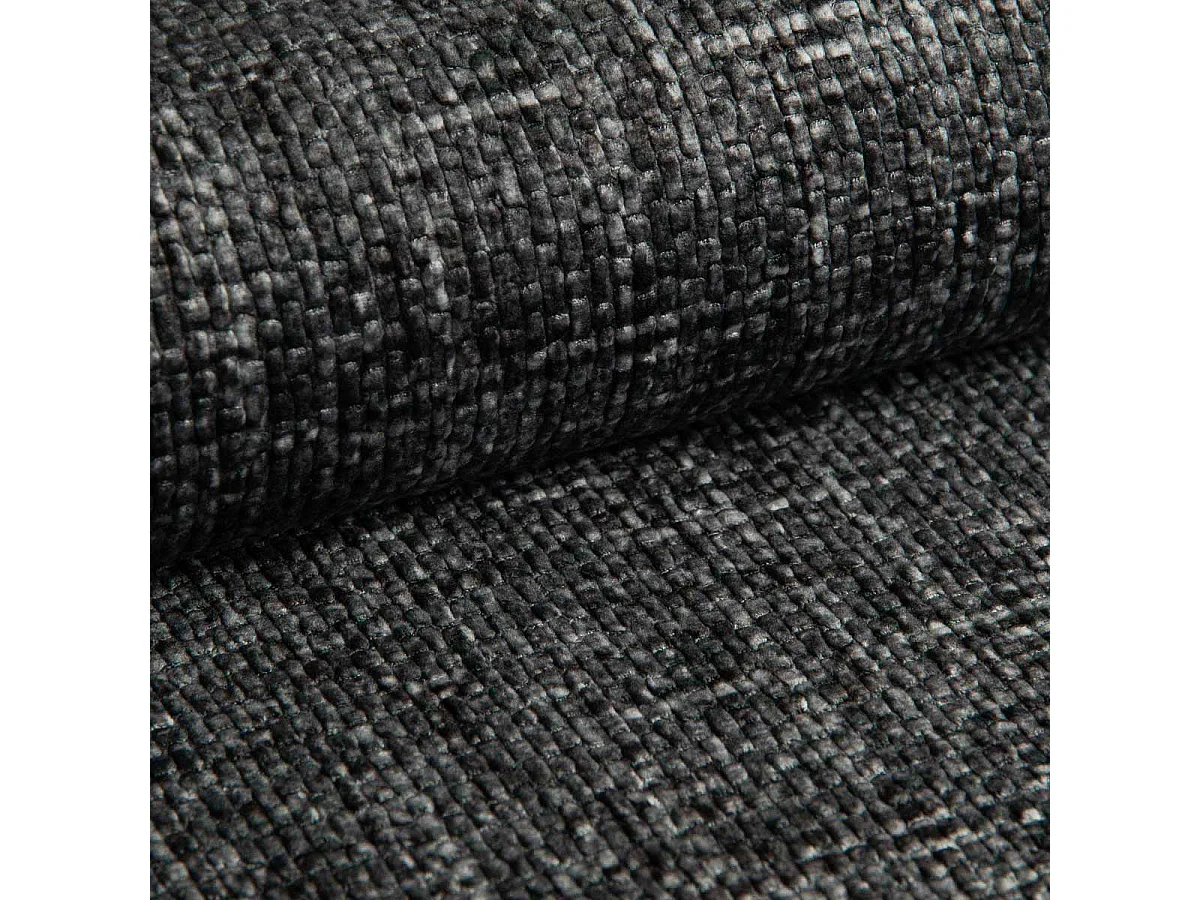 Canapé convertible 3 places avec coffre en tissu gris foncé