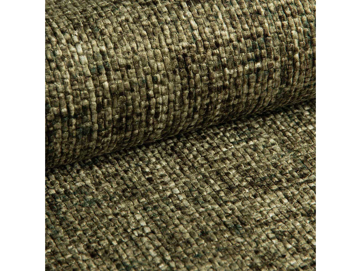 Canapé convertible 3 places avec coffre en tissu vert LAZARE