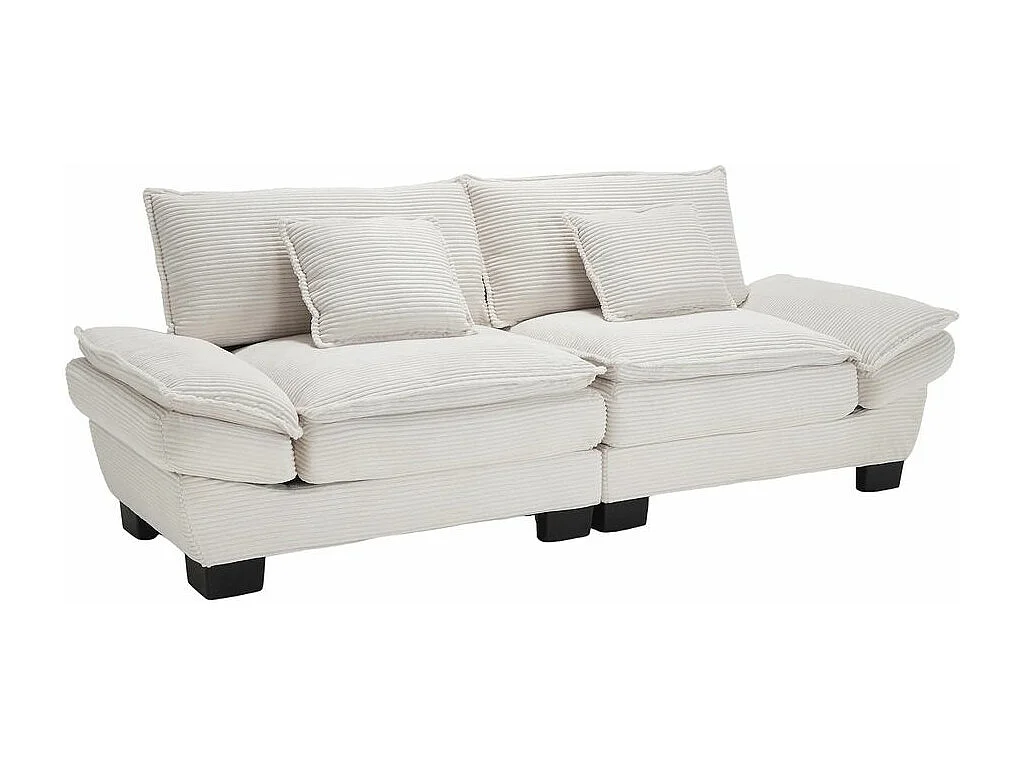 Canapé droit double moderne avec un matelas un coussin suffisant confortable mais spacieux beige