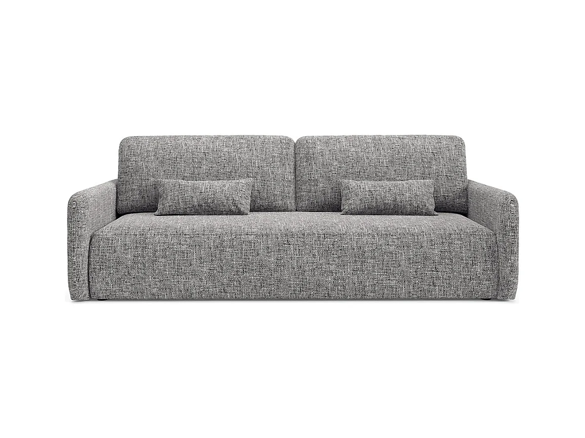 Canapé convertible 3 places avec coffre Lazare Gris