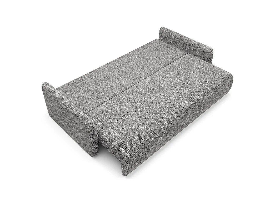 Canapé convertible 3 places avec coffre Lazare Gris