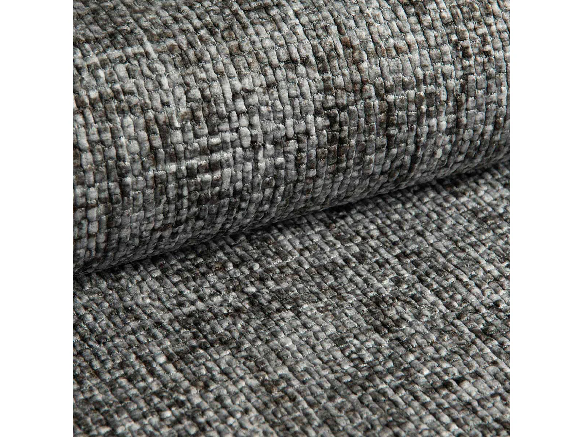 Canapé convertible 3 places avec coffre en tissu gris LAZARE