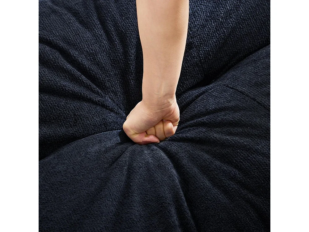 Canapé modulaire canapé d'angle tissu velours et design grand nuage 5 places rembourrage 100 % mousse à mémoire de forme construction robuste noir