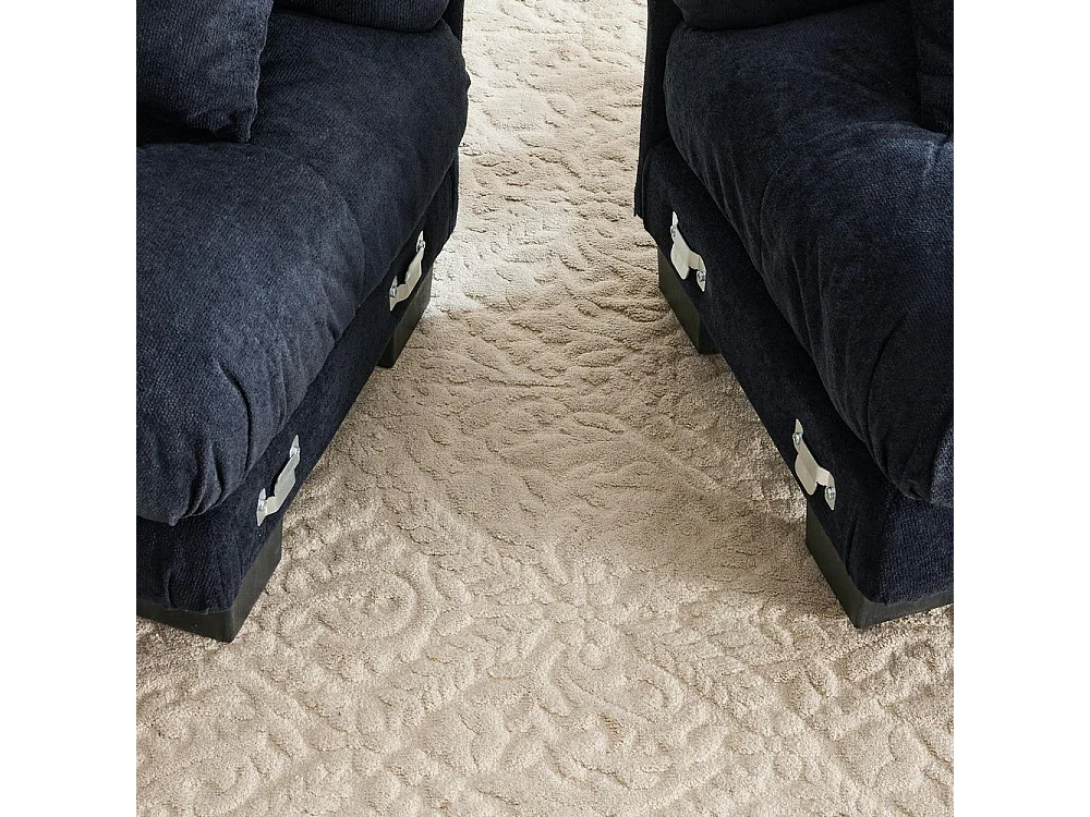 Canapé modulaire canapé d'angle tissu velours et design grand nuage 5 places rembourrage 100 % mousse à mémoire de forme construction robuste noir