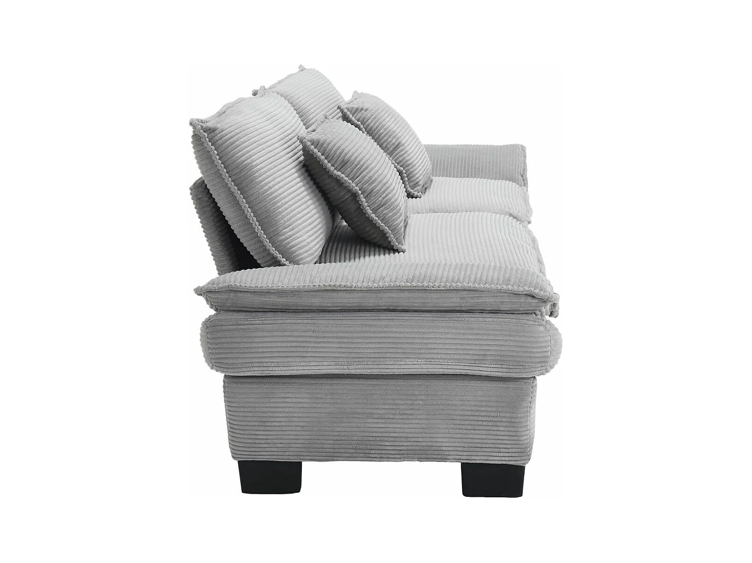 Canapé droit double moderne avec un matelas un coussin suffisant confortable mais spacieux gris clair