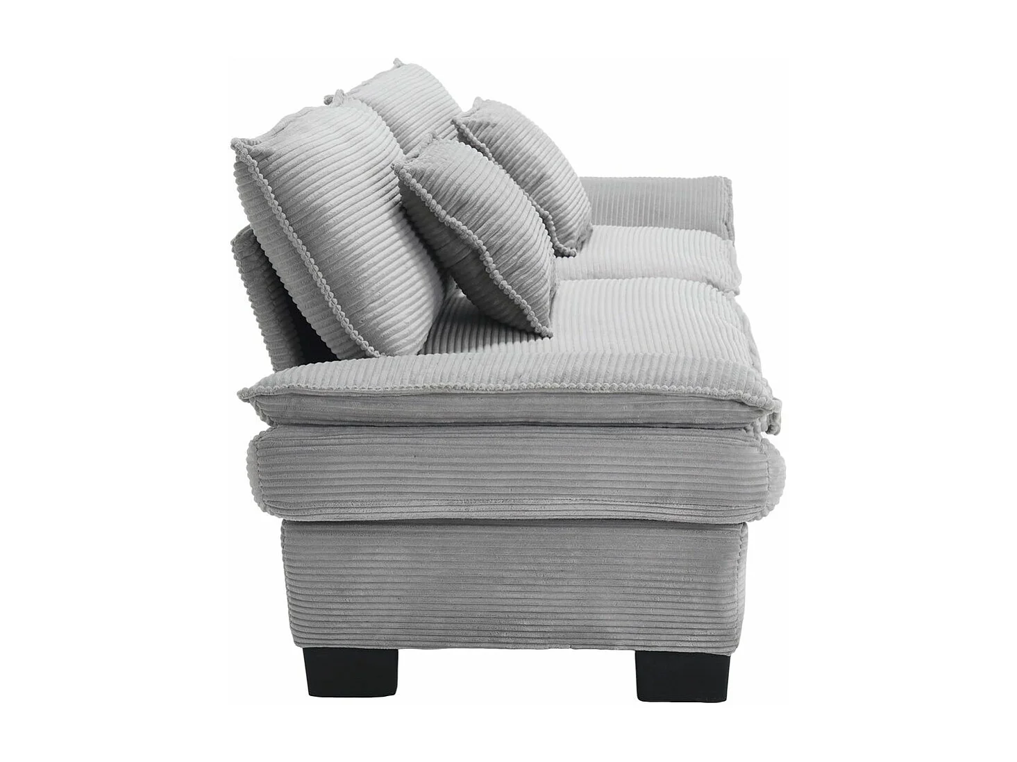Canapé droit double moderne avec un matelas un coussin suffisant confortable mais spacieux gris clair