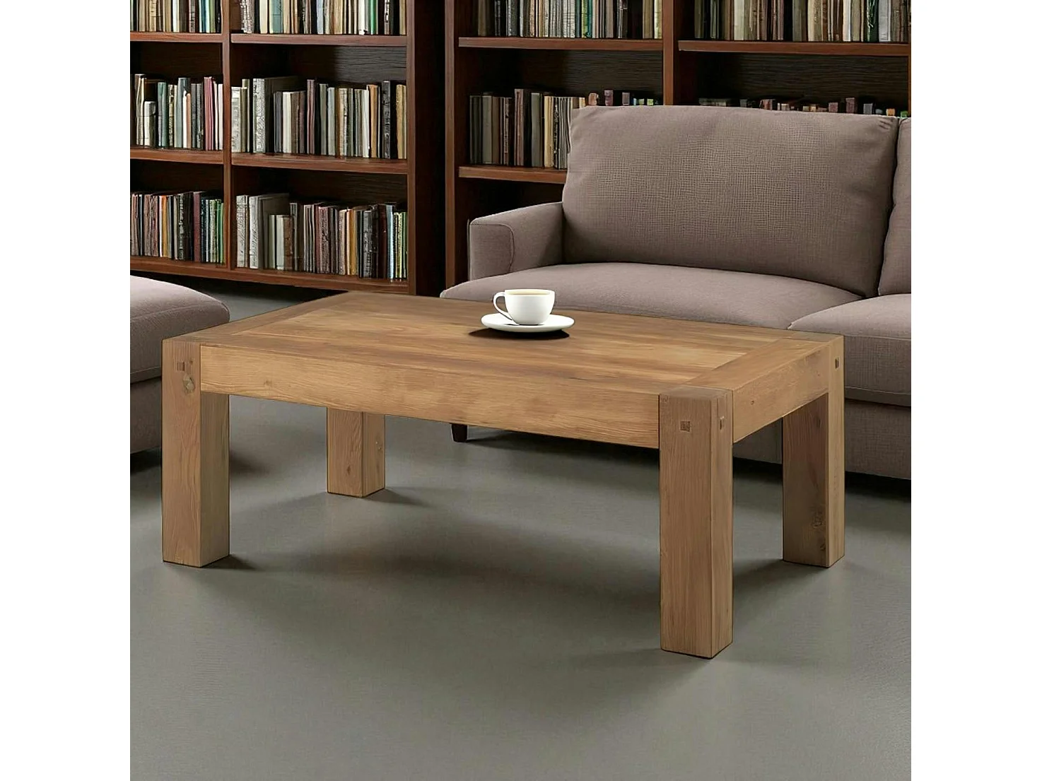 Table basse rectangulaire bois de chêne FJORD