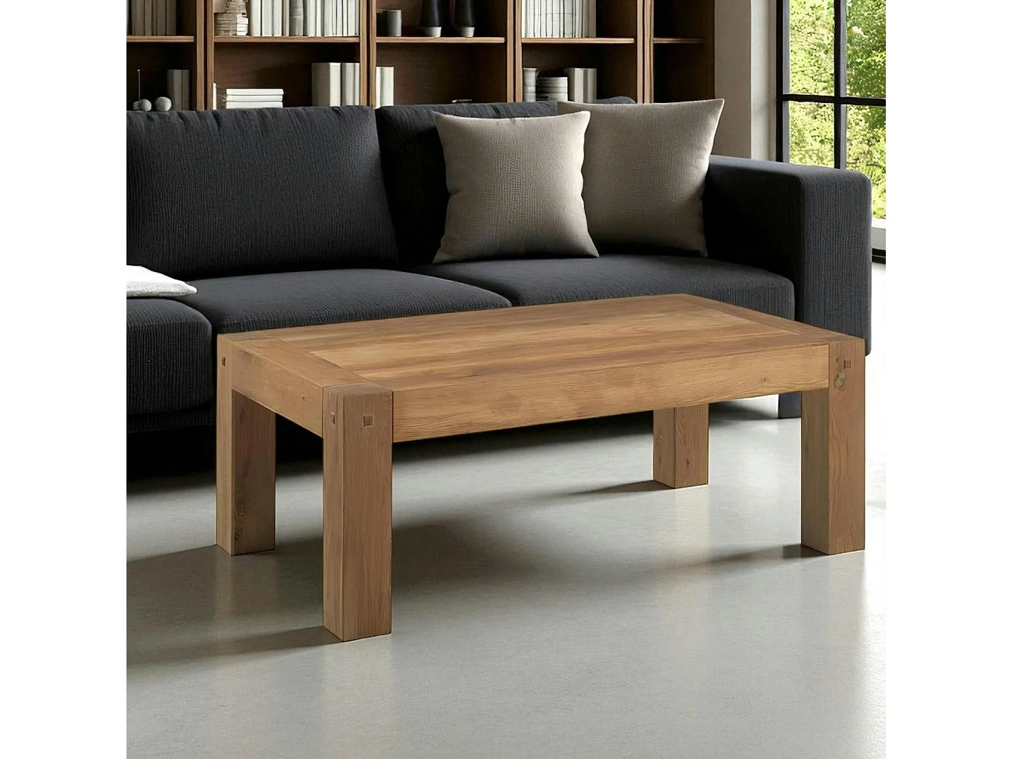 Table basse rectangulaire bois de chêne FJORD