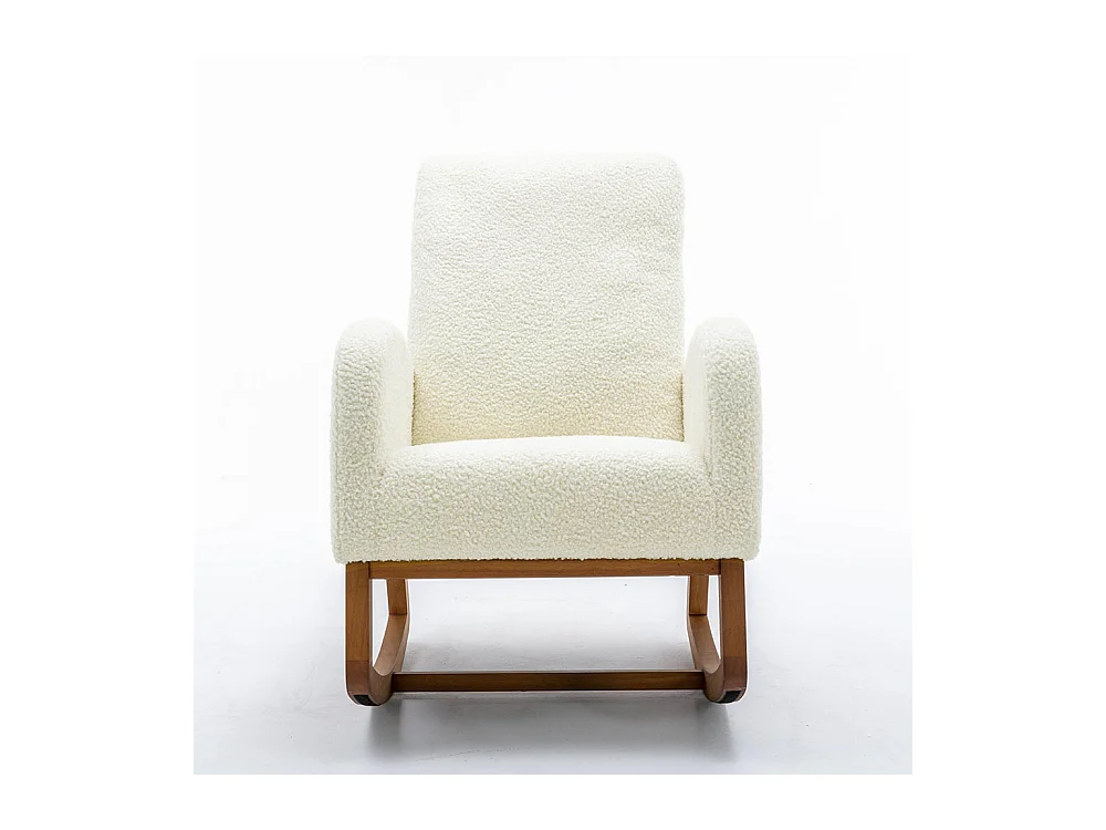 Fauteuil à bascule milieu du siècle fauteuil à bascule décoratif pour salon blanc