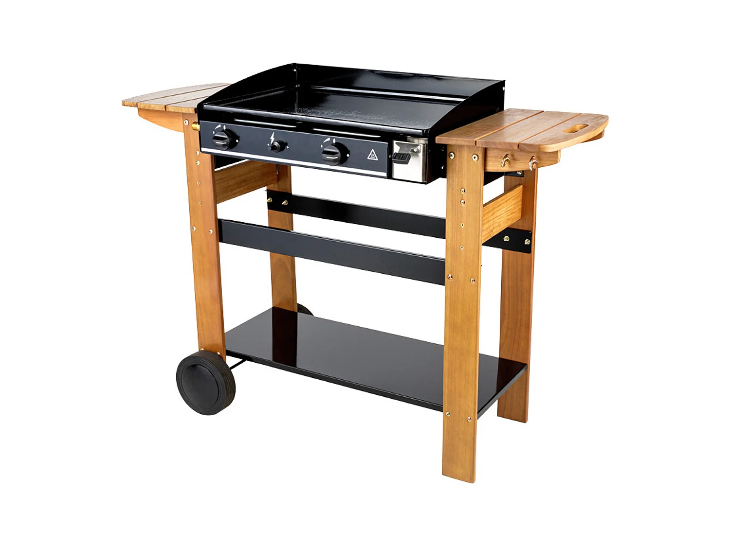 Gas bakplaat ASCAIN 2 pits 6kW - Hout