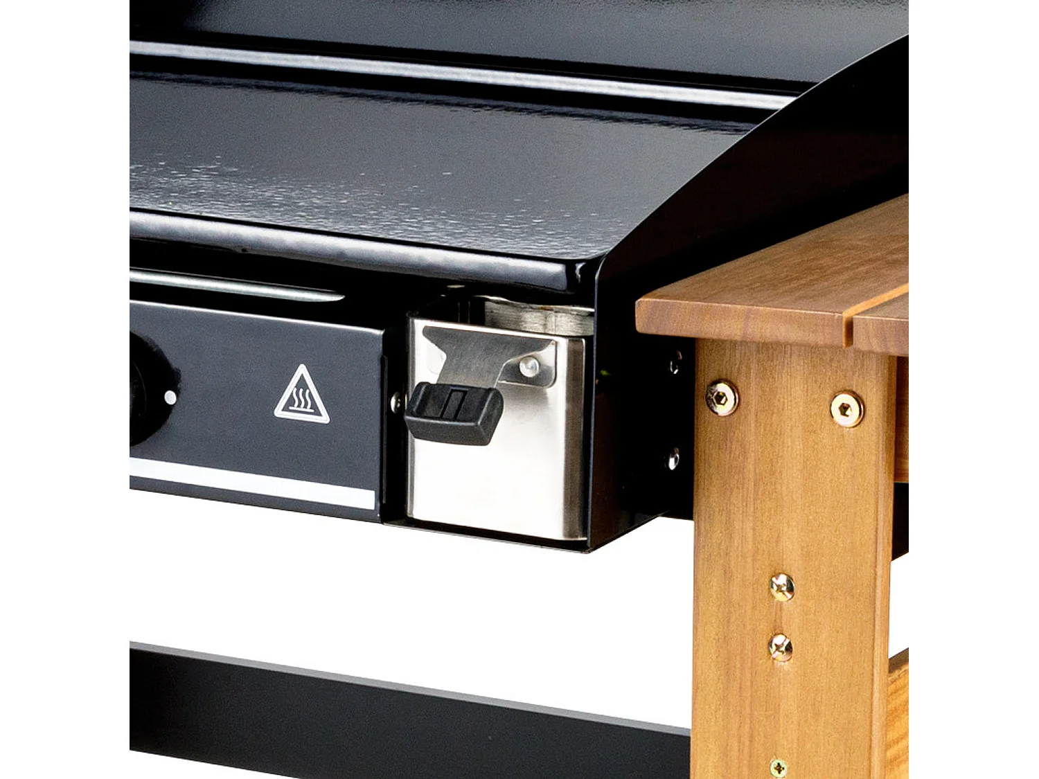 Plancha à gaz ASCAIN 2 feux 6kW - Bois - SOMAGIC