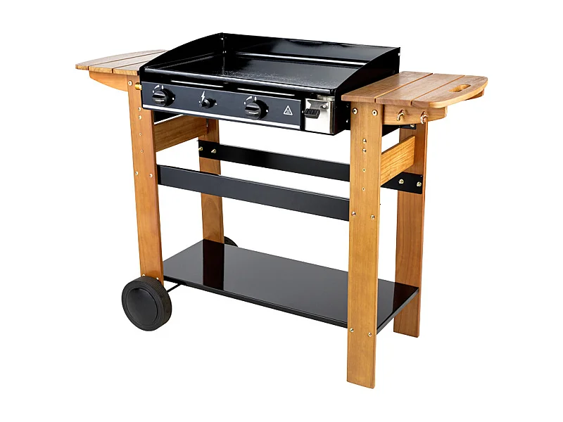 Piastra a gas ASCAIN 2 bruciatori 6kW - Legno