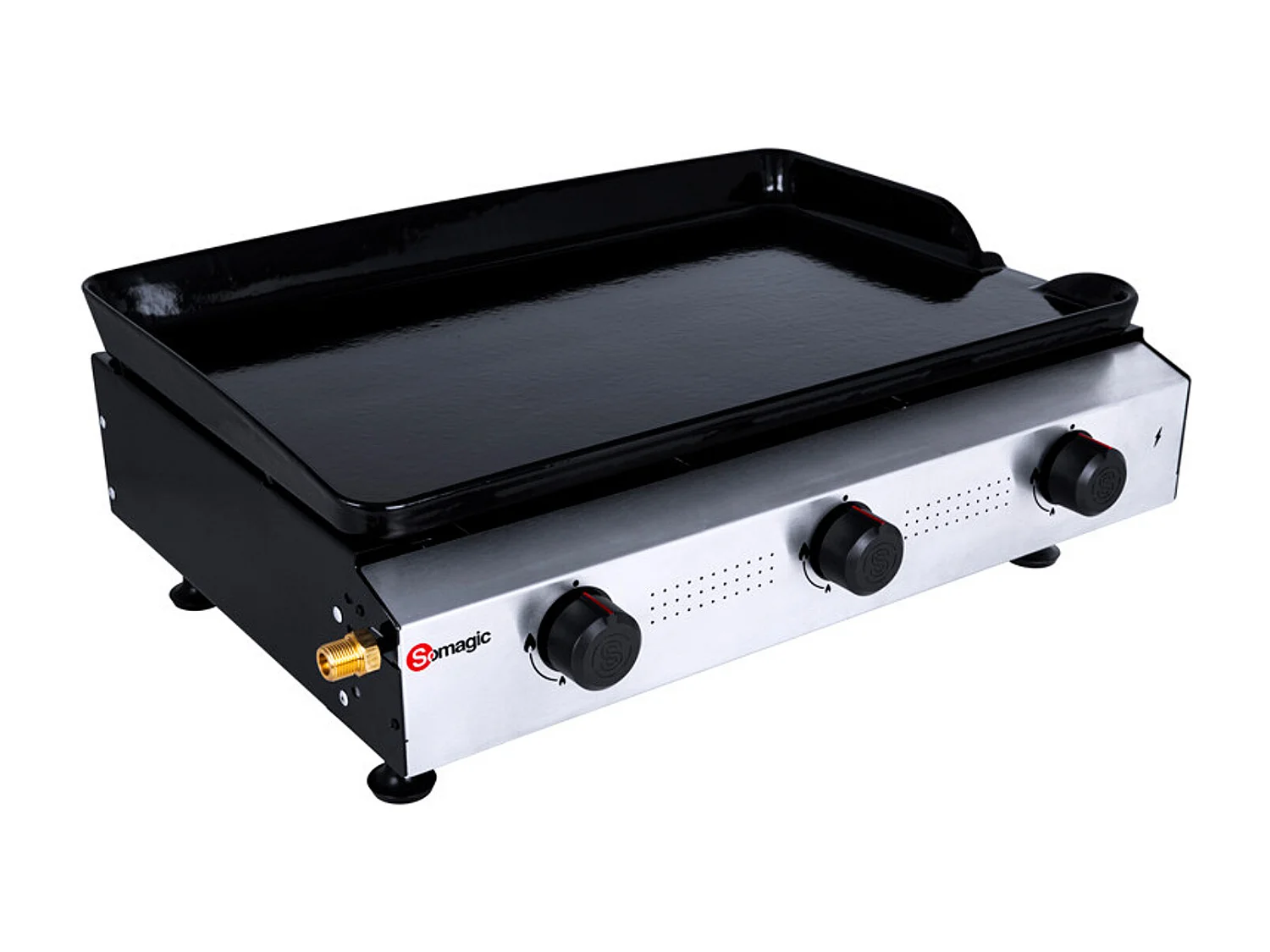 Plancha à gaz à poser 3 brûleurs ANETO - SOMAGIC