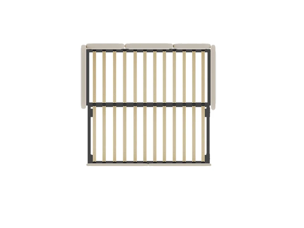Lit gigogne 90x200 lit de jour double avec tiroirs de rangement lit rembourré en velours beige