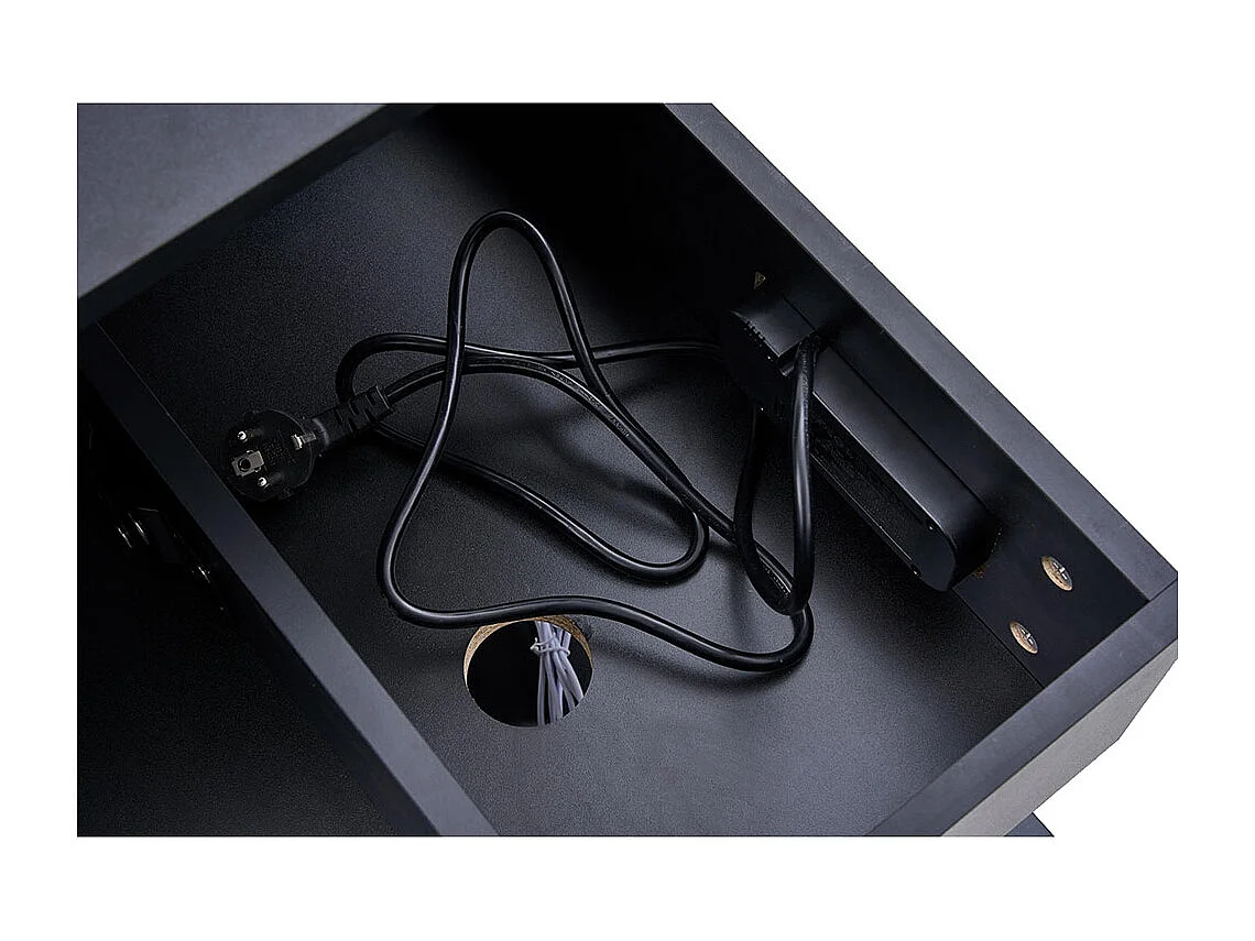 Table basse avec éclairage LED et espace de rangement moderne caché table d'appoint avec élévation hydraulique