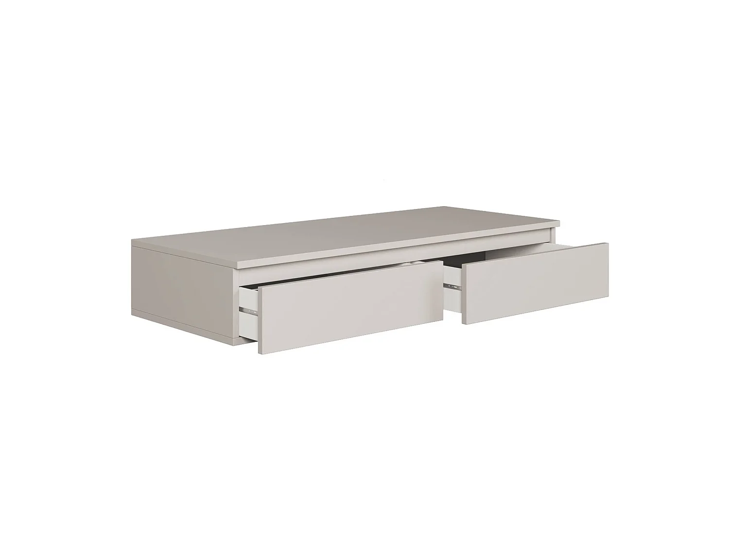 Coiffeuse bureau avec 2 tiroirs - 120 cm - grège - BEMMI