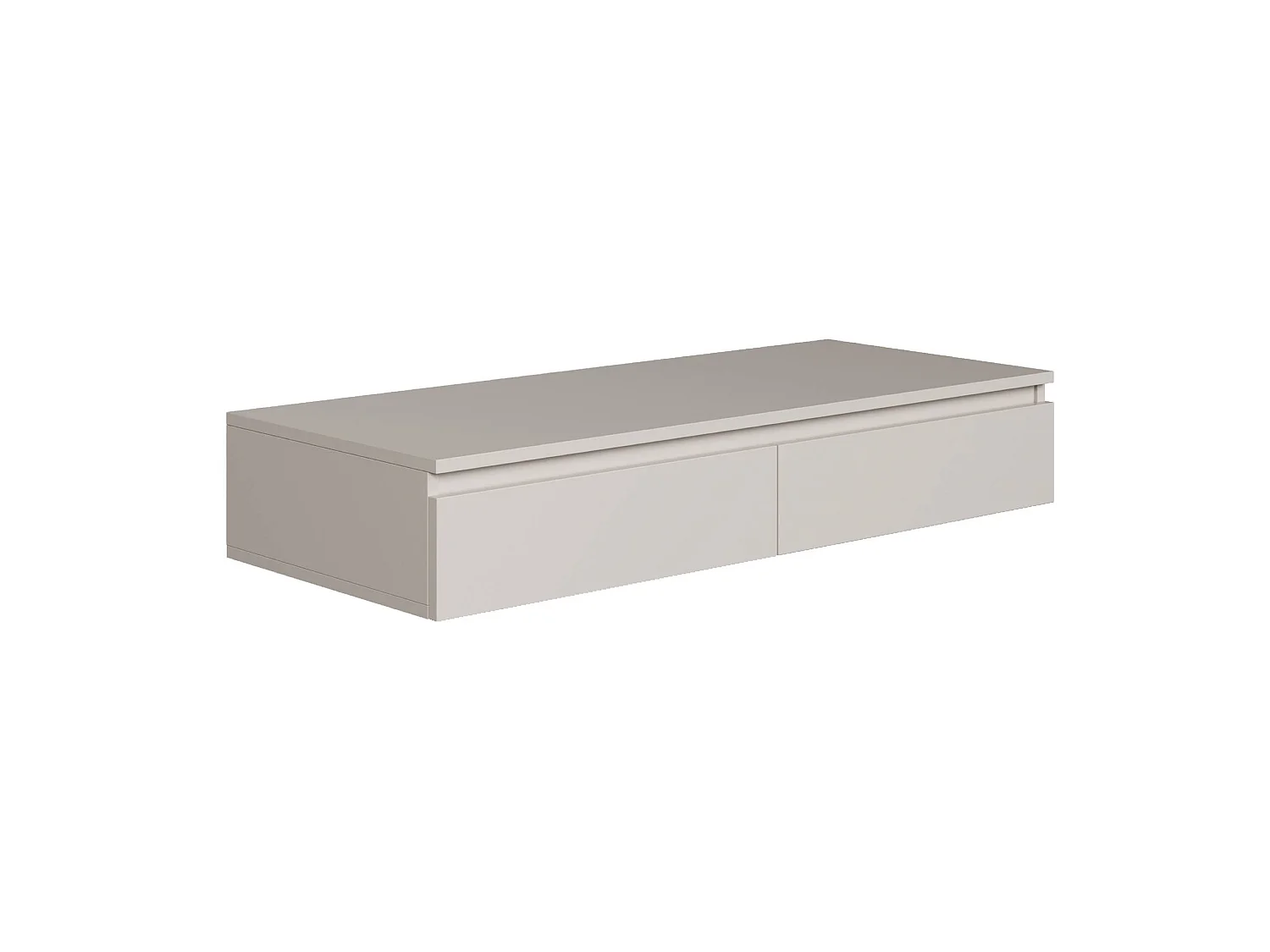 Coiffeuse bureau avec 2 tiroirs - 120 cm - grège - BEMMI