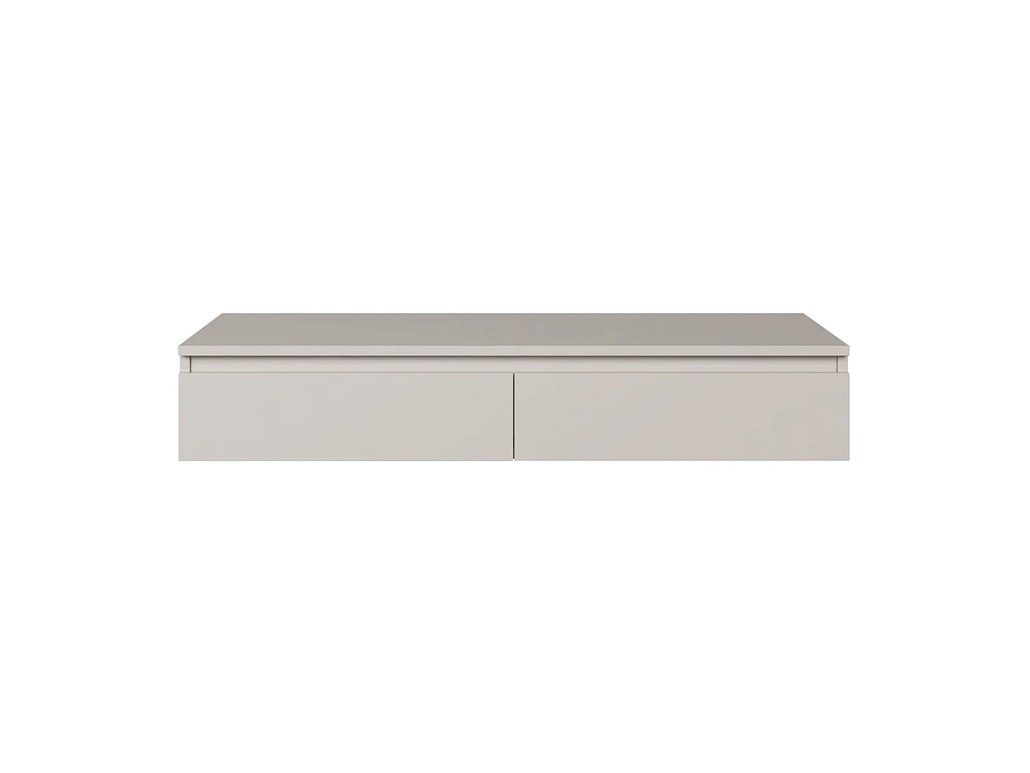 Coiffeuse bureau avec 2 tiroirs - 120 cm - grège - BEMMI