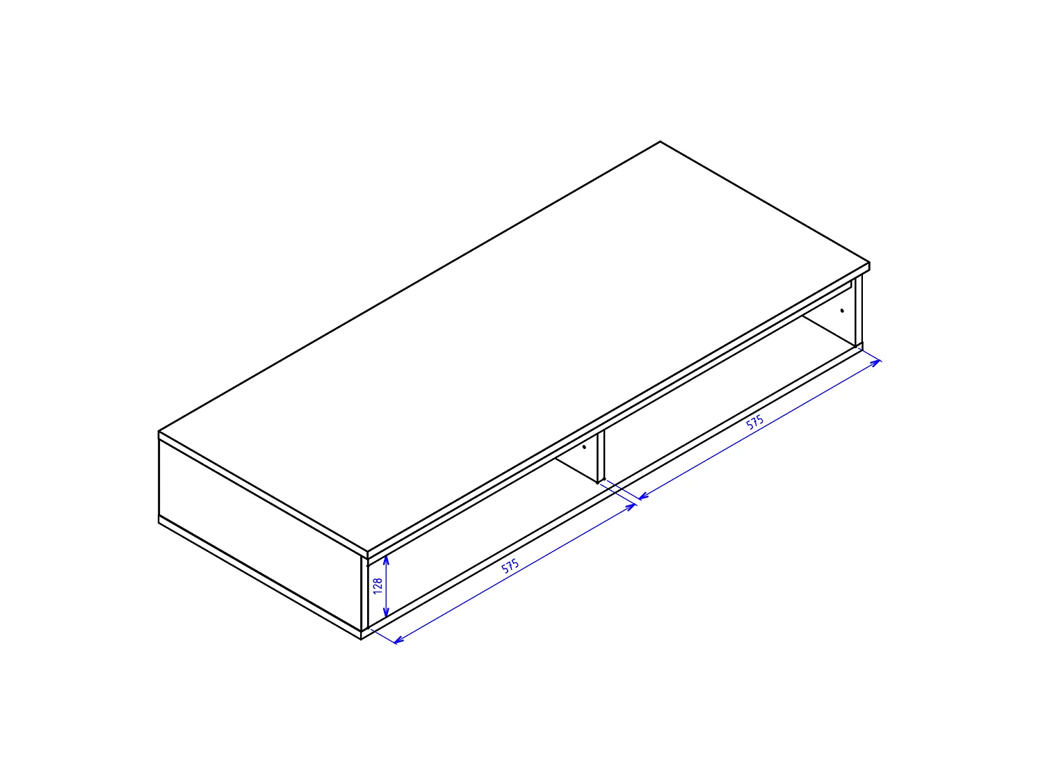 Tocador con scrivania e 2 cassetti -120 cm -greige -BEMMI